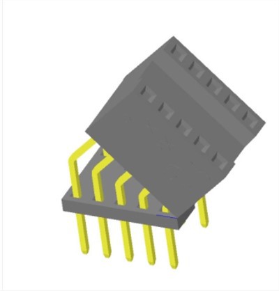 2.54 מ"מ 45 מעלות סוג נקבה כותרת סיכה